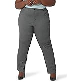 Lee Womens Plus Size Wrinkle Free Relaxed Fit Straight Leg Pant