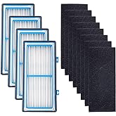 Ying-ti 4 HEPA Filters + 8 Carbon Booster Filters for Holmes AER1 Type Total Air Filter Replacement Filters for HAPF30AT and HAP242-NUC