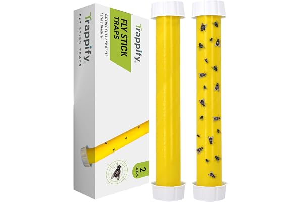 Trappify Hanging Fly Traps Outdoor: Fruit Fly Traps for Indoors | Fly Catcher, Gnat, Mosquito, & Flying Insect Catchers for I