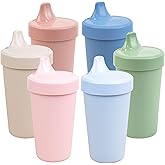 Re-Play Spill-Proof Sippy Cups - Reusable 10 Oz Set of 6, Dishwasher & Microwave Safe, Made in USA, Meadow