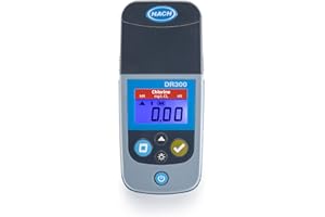 Hach DR300 Pocket Colorimeter, Chlorine, Free + Total, MR, Mid-Range, Waterproof, Portable, Free & Total Chlorine Photometer, for Reliable Water Quality Testing, with Carrying Case, LPV445.97.62110