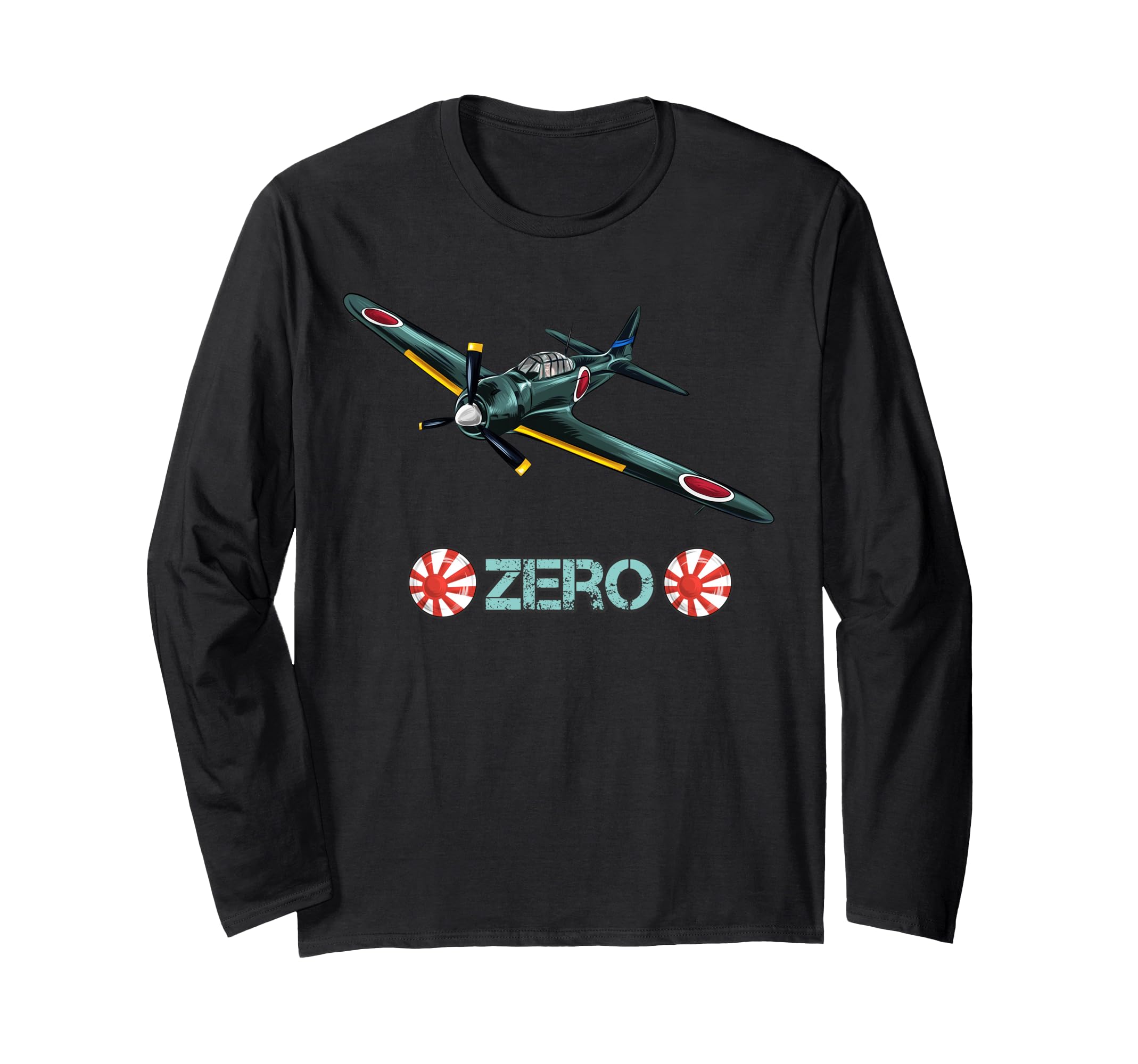 World War 2 Japanese Fighter Plane Zero Long Sleeve T-Shirt
