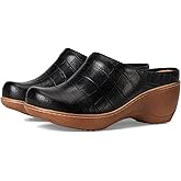 SoftWalk Women's Madison Clog, Black Croco, 12 XX-Wide