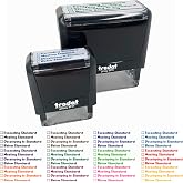 Assessment Standard Checklist Teacher Student School Self-Inking Rubber Stamp Ink Stamper - 1-1/2 Inch Small - Sky Blue Ink