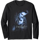 Twilight Main Poster Edward and Bella Blue Embrace Movie Long Sleeve T-Shirt