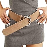 Beautriy Suede Thick Belt Wide Chunky Belts Retro Leather Belt Accessories for Women