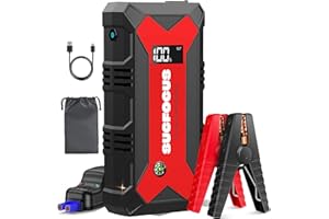 SUCFOCUS Car Battery Jump Starter, 4000A Battery Jumper Starter Portable (for 9.0L Gas or 7.0L Diesel Engine), Jump Box, Jump Starter Battery Pack with Jumper Cable, LED Light, USB QC3.0