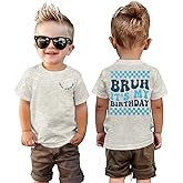 GLIGLITTR Toddler Baby Boy Birthday Shirt Bruh It's My Birthday Tshirt 2nd 3rd 4th 5th 6th Boys Happy Bday Party Outfits Tops