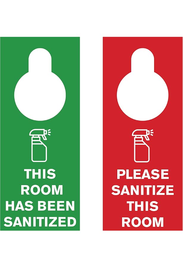 This Room Has Been Sanitized Door Hanger with Dry Erase Surface - Fill in  The Blank Reusable Door Hanger 10 Pack of Hangers with 1 Dry Erase Marker  (SANI-DOOR-10): Amazon.com: Industrial &