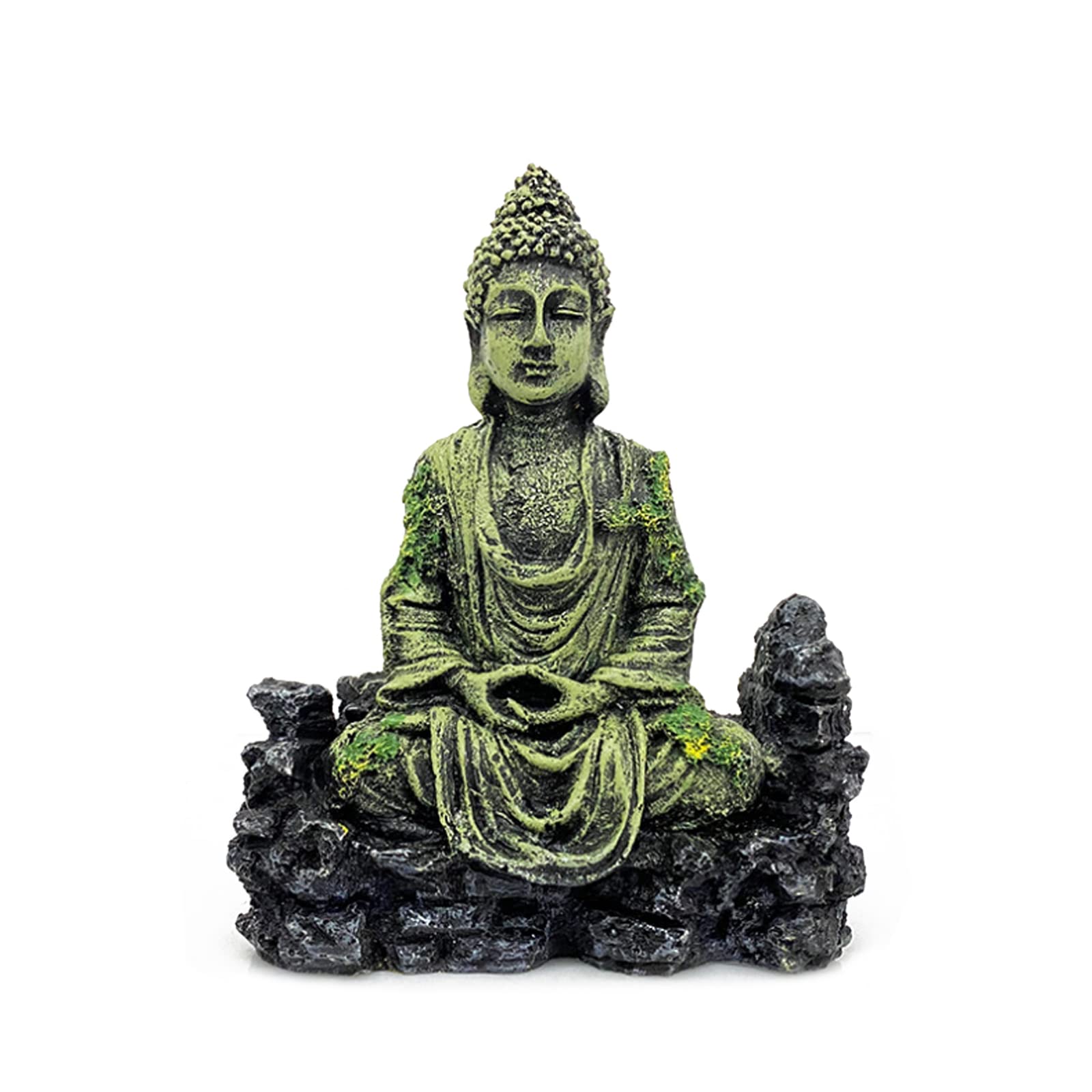 NA Resin Ancient Imitation Buddha Statue Fish Tank Decoration Accessories Aquarium Buddha Statue Decorations for Fish Tank Decor