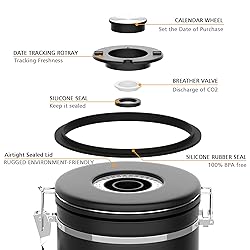 Miscedence 35OZ Coffee Canister for ground coffee