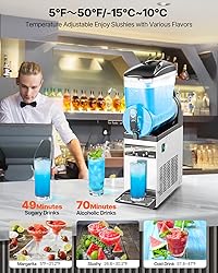 VEVOR Slushy Machine,15L Single Tank Commercial