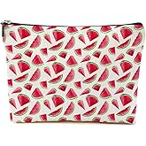 Cute Watermelon Makeup Bag Fruit Lover Watermelon Lover Travel Accessories Bag Watermelon Party Gifts Mothers Day Christmas Birthday Gift Ideas for Women Friends Bestie Mom Friendship Appreciate Gifts