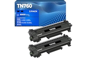 TN760 Toner Cartridge Replacement for Brother TN760 TN-760 TN 760 TN730 TN-730 High Yield Black Toner Cartridge Use with MFC-