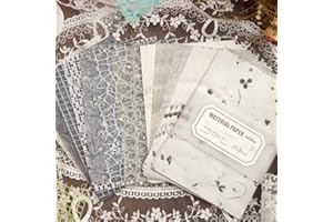 Obujopal 20 Pcs Scrapbook Textured Paper for Junk Journal Collage Card Making DIY Projection Gift Wrapping Art Craft Decoration, Handmade Special Mix Material, 12 Designs (BZJZ-D8)