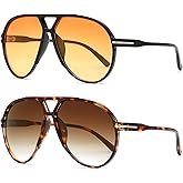 FEISEDY Retro Oversized Sunglasses for Women Men Classic 70s Trendy Sun Glasses Vintage Shades B0289