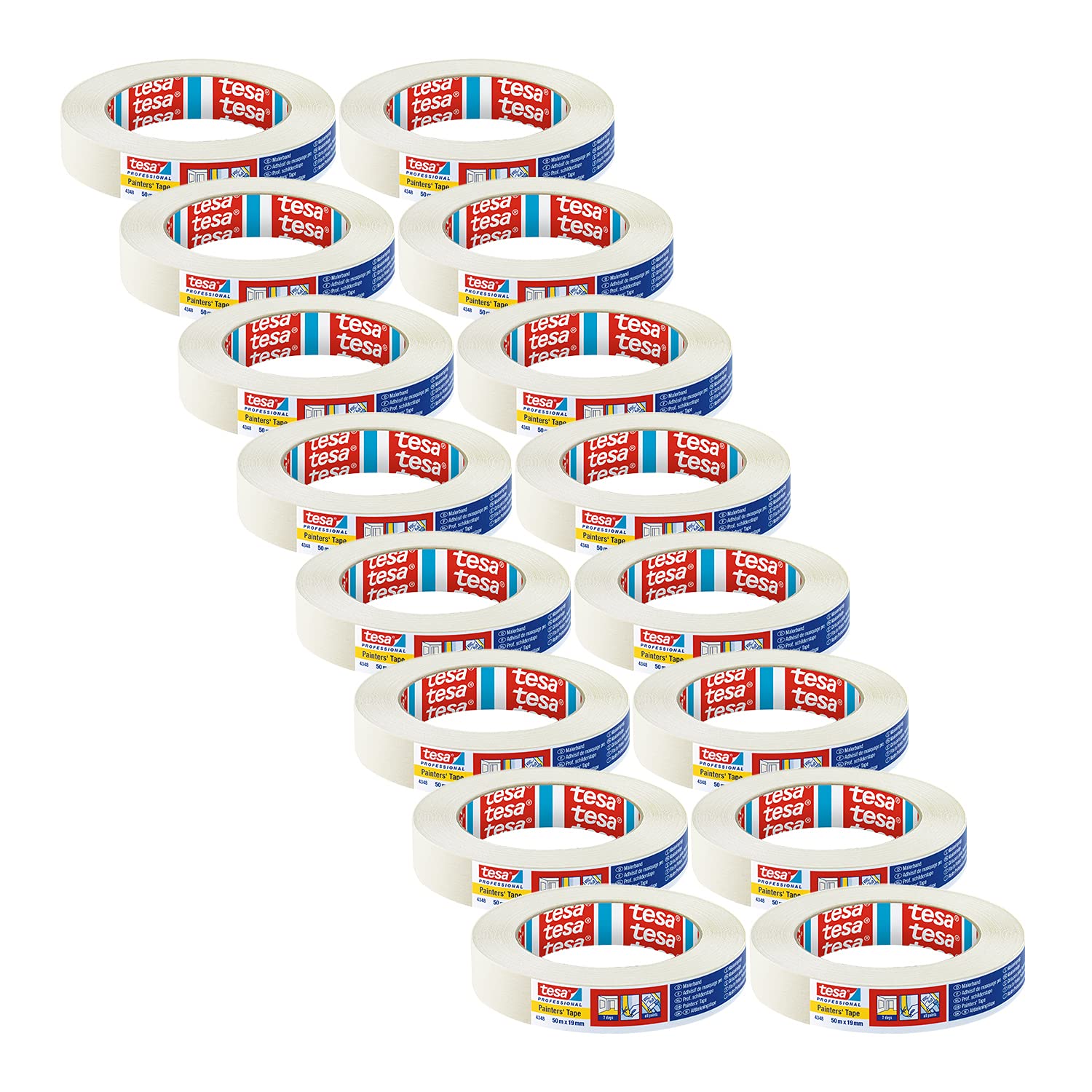 tesa Painter's Masking Tape 19 mm 16 Rolls for Masking Set