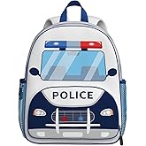 Police Car Toddler Backpack for Little Kids Water Resistance Kindergarten Preschool Bags Children Schoolbag Cute 3D Animal Cartoon Backpacks Gifts for Baby Boys Girls
