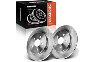 A-Premium 10.20 inch (259mm) Rear Solid Disc Brake Rotors Compatible with Select Lexus, Pontiac and Toyota Models - Corolla, 