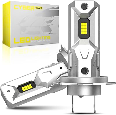CYBERBEAM H7 LED Headlight Bulb Pair 60W 20000LM 6500K IP68 Plug & Play