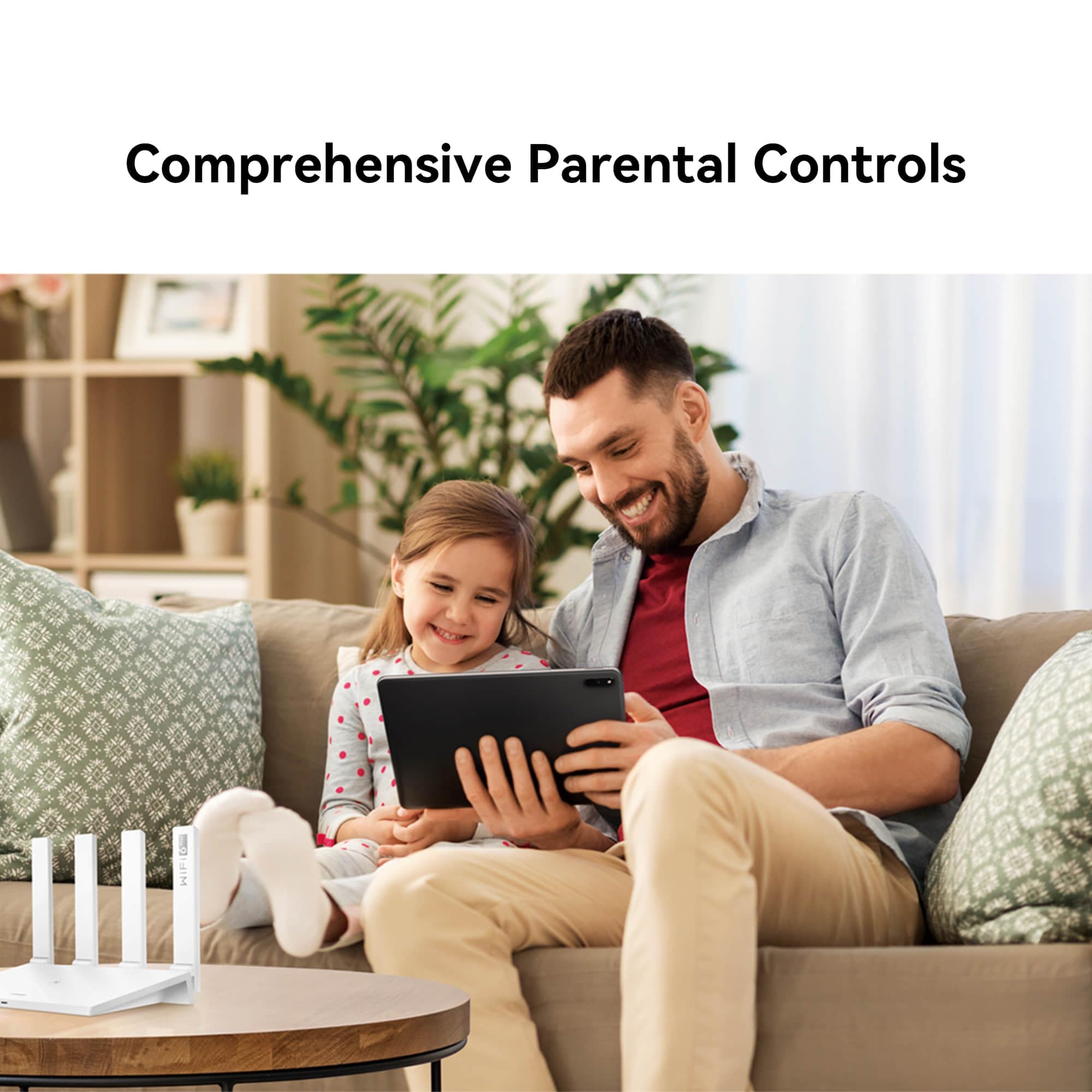 HUAWEI WiFi AX3, Wi-Fi 6 AX3000 Gigabit Dual Band Wireless Router, 4 WAN/LAN auto adaptive GE ports, HomeSec™ Security, Ideal for Gaming Xbox/PS5/Steam and 8K, Amazon Exclusive