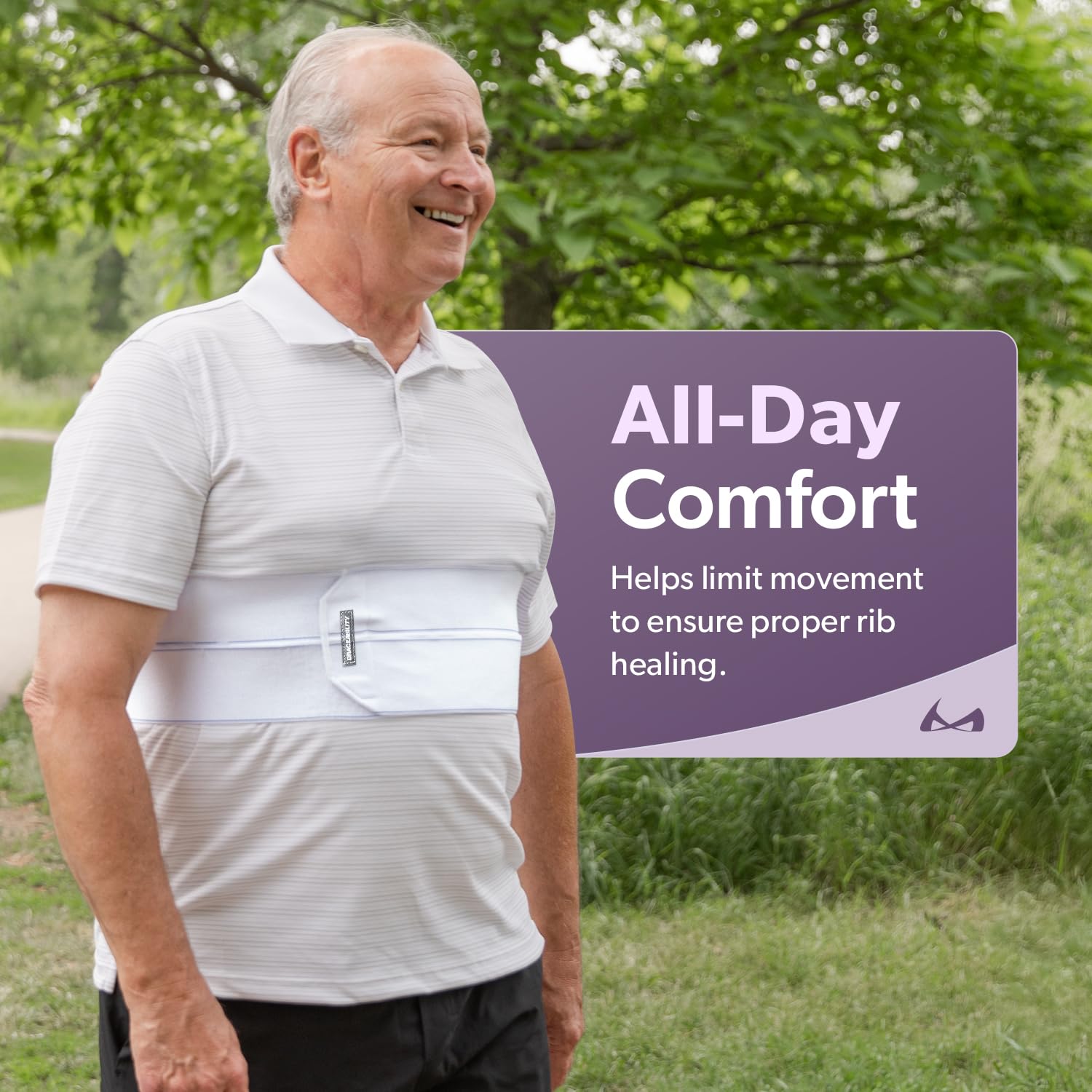 BraceAbility Broken Rib Brace for Women and Men - Rib Protector Compression Wrap, Chest Support Belt for Bruised, Fractured, Dislocated Ribs, Costochondritis Relief, Sternum Brace (Female - White)