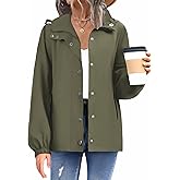 Zeagoo Women's Waterproof Rain Jacket With Hood - Lightweight Windbreaker Raincoat With Pockets for Outdoor