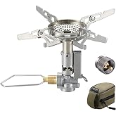 CAMPINGMOON Portable Camping Stove Kit with 1 lb Propane Adapter XD-2F/Z22 | Backpacking Stove with Micro-regulator Built-in ignition Propane Adapter Z22 for Outdoor Emergency Xooking