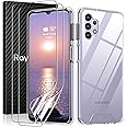 Rayboen for Samsung Galaxy A32 5G Case with 2X Soft Screen Protector, Crystal Clear Hybrid Designed Protective Shockproof Slim Phone Cover for Galaxy A32 5G
