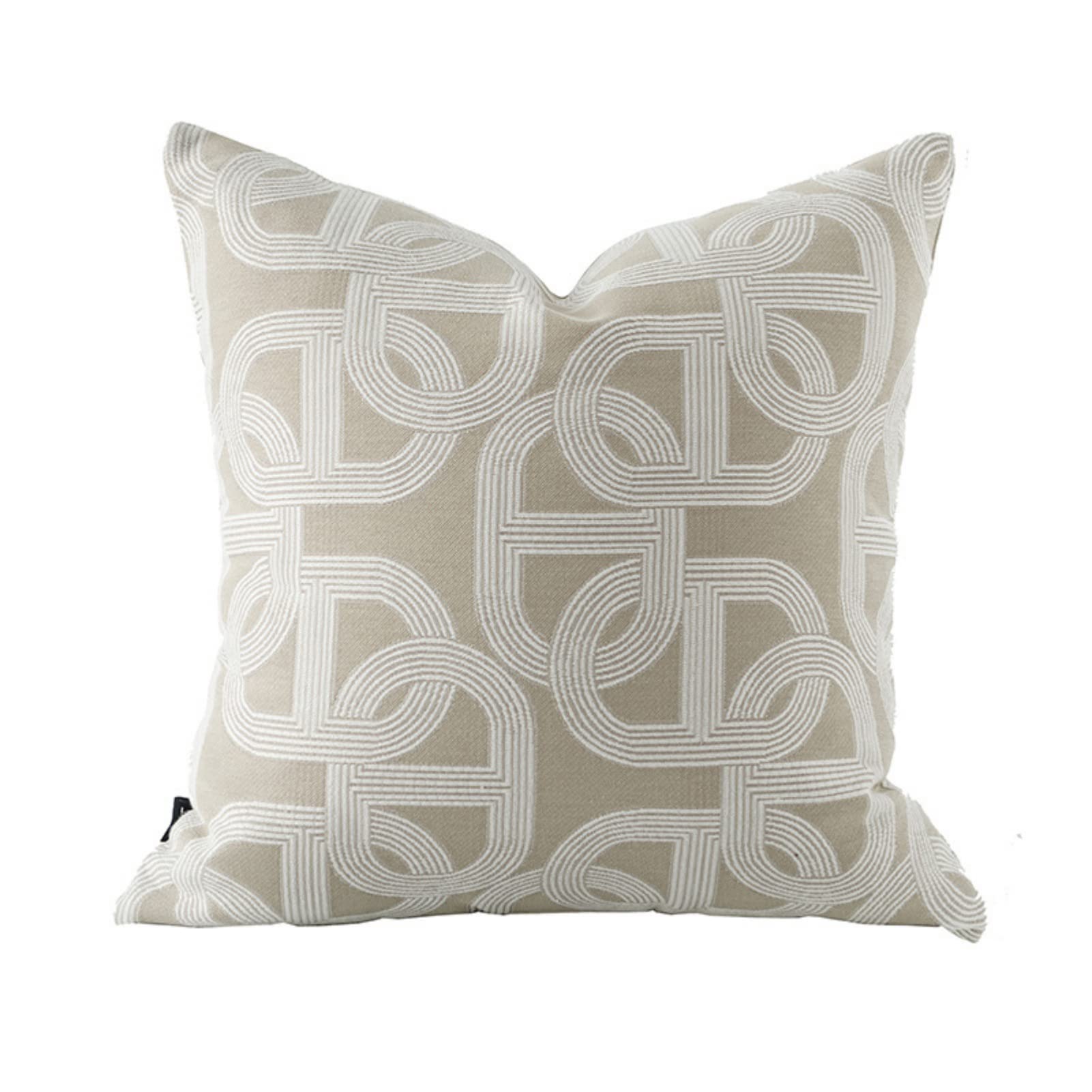 Photo 1 of Croker Horse 20x20'' Inches Throw Pillow Cushion Cover - Pig Nose Horseshoe Pattern Chenille Jacquard Embroidery Luxury Modern Style Couch Sofa Pillow for Living Room Bedroom