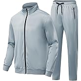 HODOSPORTS Mens Tracksuits 2 Piece Full Zip Jogging Running Suits SweatSuits for Men Shiny Sport Track Suits Sets