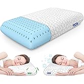 CushZone Memory Foam Pillows for Sleeping, Bed Pillow with Removable and Machine Washable Cover, Bed Pillow for Side, Back and Stomach Sleepers, Queen Size (1 Pack)