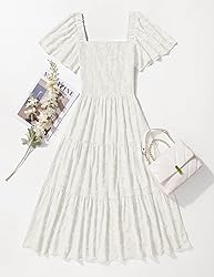 ZESICA Women's Summer Boho Floral Midi Dresses 2025