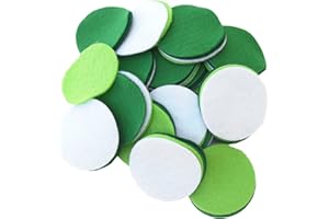Playfully Ever After Green, Dark Green, Light Green & White Craft Felt Circles (2 Inch - 58pc)