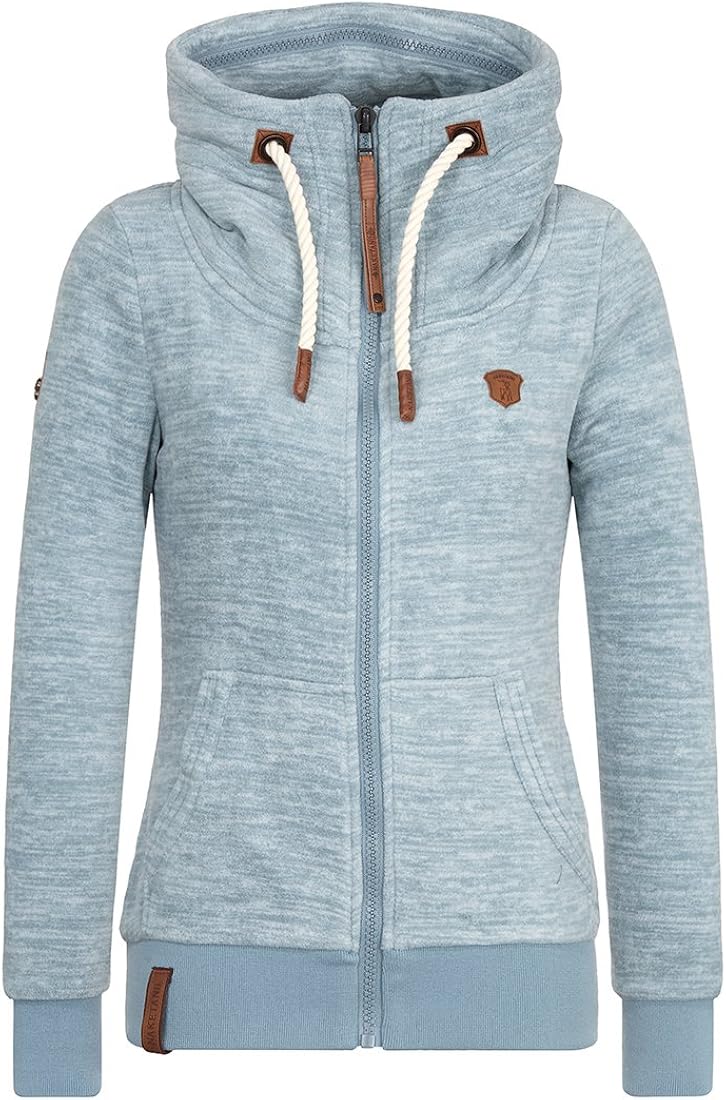 Naketano Damen Zipped Jacket Redefreiheit? IV, dusty blue melange, Gr. XXL : Amazon.de: Bekleidung