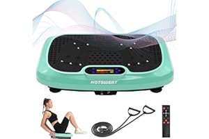 HOTSWEAT Vibration Plate Exercise Machine for Lymphatic Drainage, Power Plate Vibrating Platform, Shaker for Weight Loss, Exercise Board with 120 Levels for Home Gym