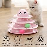 Suhaco 21 Pack Cat Toys Indoor Interactive Kitten Toy Roller 3 Level Pink view 3