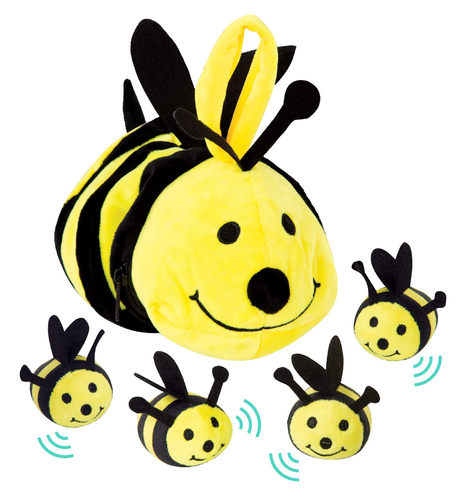 Toy Bee Mua Plush Buzzing Bees Toy - Cute Soft Mommy Bee Carrier Holds 4 Baby ...