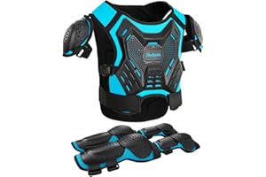 DBAOXIAOMU Kids Dirt Bike Gear, Youth Motocross Armor Protective Vest Suit，Children Chest Back Knee Elbow Protection for Cycling ATV