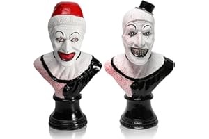 Lyxaof Art The Clown Figure Statue Horror Movie Action Figure Bust Sculpture Creepy Killer Clown Merch for Halloween Home Garden Office Ornaments (C)