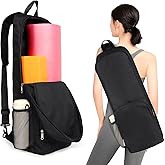 Tangoner Yoga Mat Bag Carrier Side Mesh Zipper Pocket Exterior Wet Compartment Lightweight Waterproof Yoga Bag for Mat