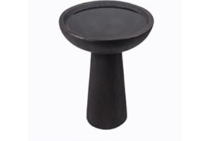 ChengPin High Poly Resin Lightweight Retro Nature-Style Outdoor Garden Bird Bath. (Brown)