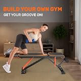 Naspaluro Adjustable Weight Bench 880 lb Stability 3 Sec Fold Fitness Bench view 7