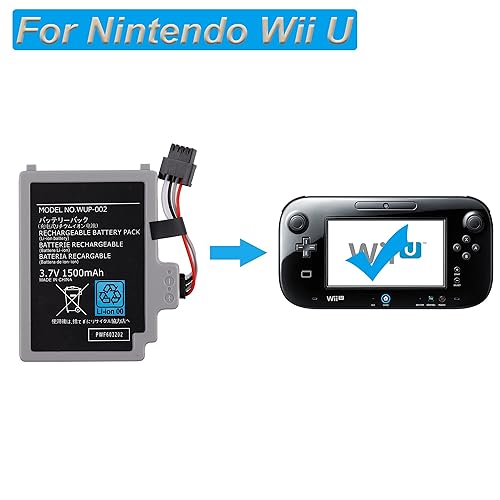 Replacement Battery WUP-012 Compatible with Nintendo Wii U Gamepad