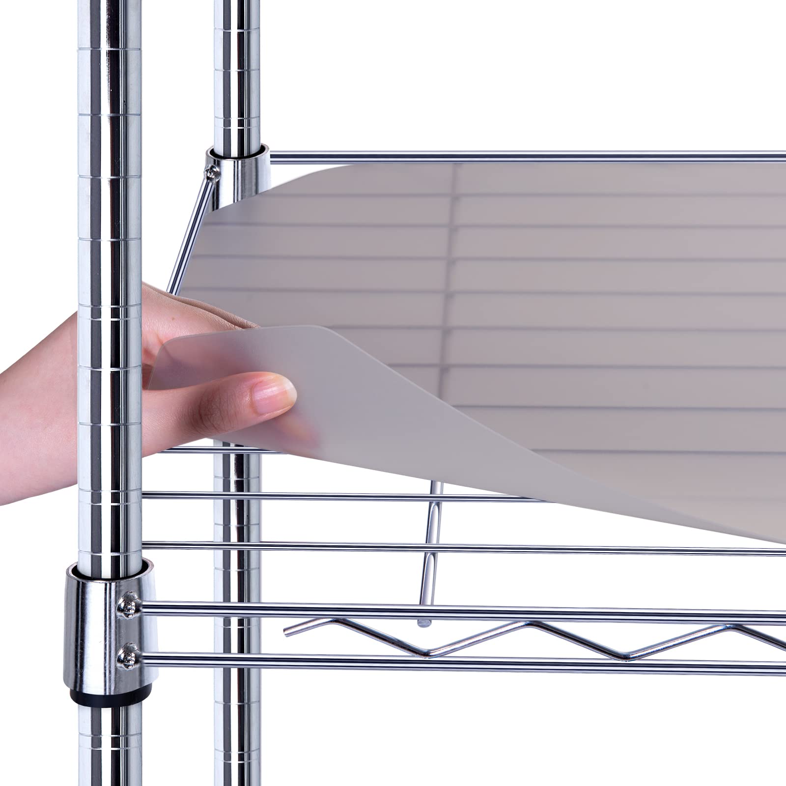 BRIAN & DANY Wire Shelf Liner 18" X 48", Set of 10, Heavy Duty Shelf Liners for Wire Shelving, Waterproof Protector Mats, Charcoal Image BRIAN & DANY Wire Shelf Liner 18" X 48", Set of 10, Heavy Duty Shelf Liners for Wire Shelving, Waterproof Protector Mats, Charcoal Image