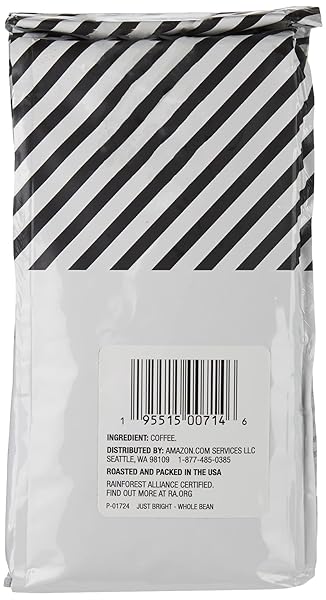 AMAZON FRESH, JUST BRIGHT WHOLE BEAN COFFEE, LIGHT ROAST, 12 OZ