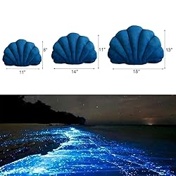 YRXRUS Seashell Pillow, Royal Blue Shell Shaped