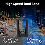 WAVLINK AC1900 USB WiFi Dongle 1900Mbps Dual Band 4x 3dBi Antennas Win Mac view 2