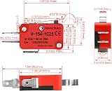 Heschen V-154-1C25 SPDT Micro Switch Crank Type 20A 250VAC 2 Pack view 2