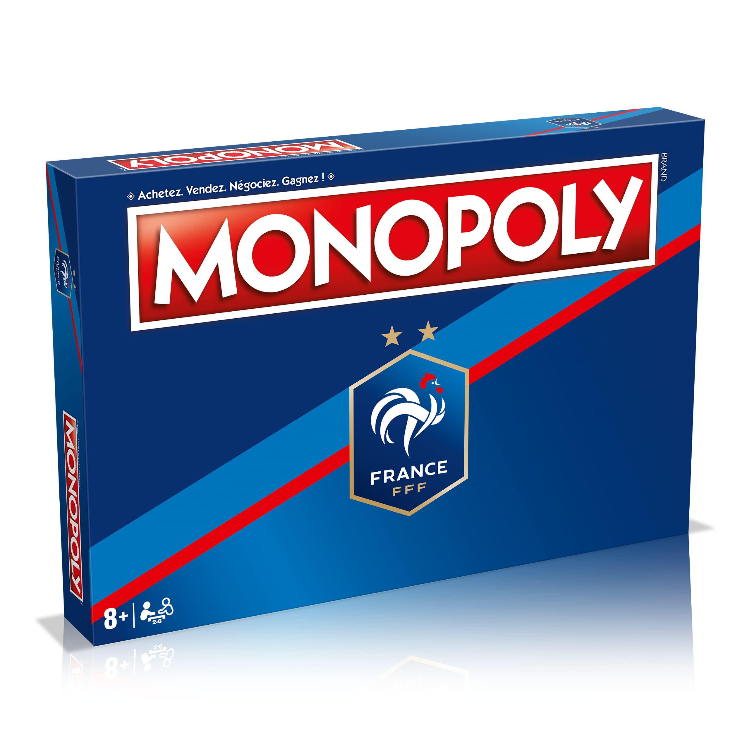 WINNING MOVES - Monopoly - French Football Team - FFF - French Football Federation - Board Game - 6 Players - French Version